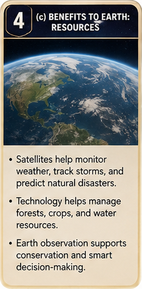 Teaching card 4: Benefits to Earth: Resources